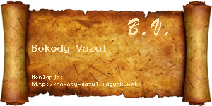 Bokody Vazul névjegykártya